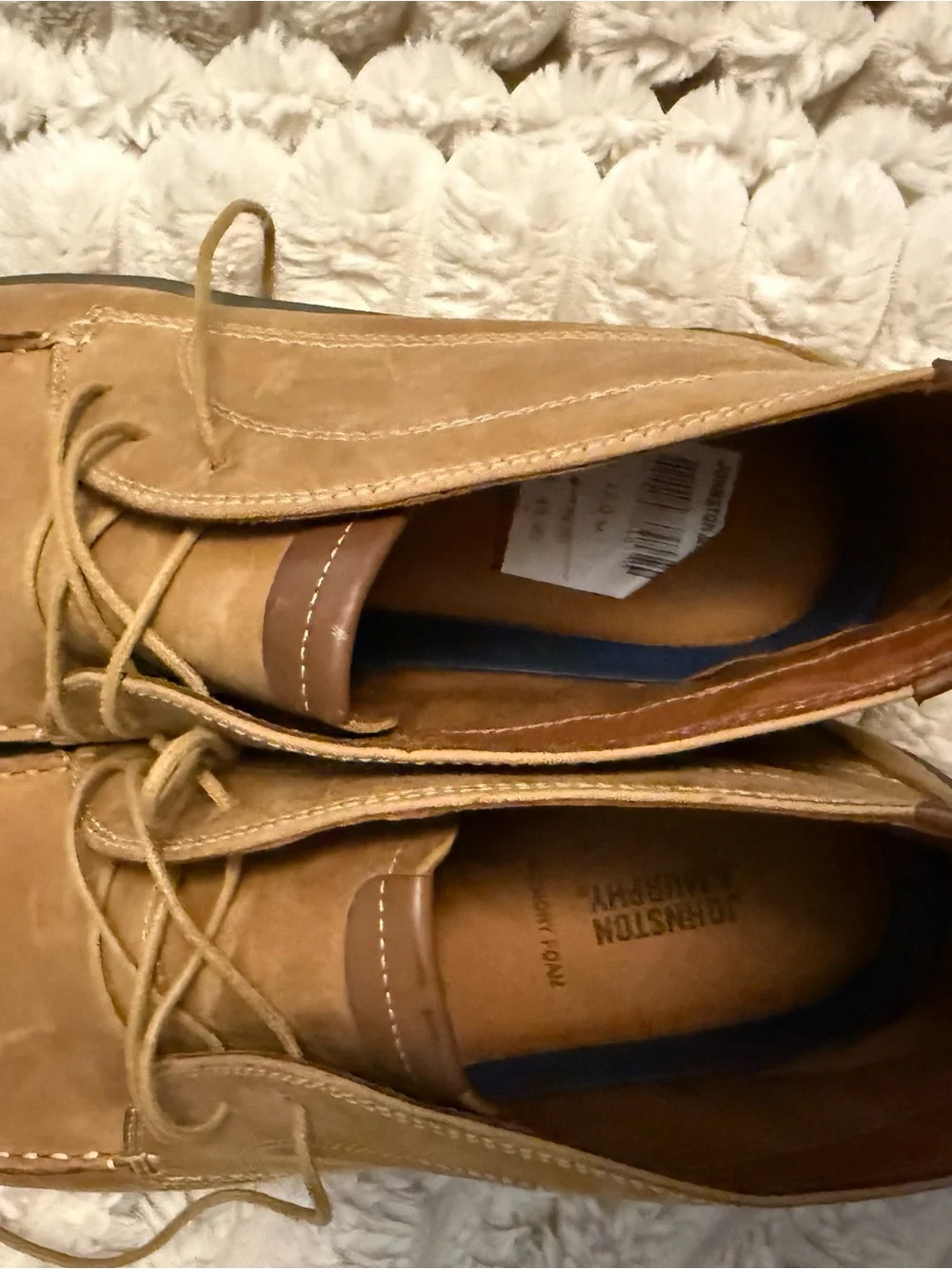 Johnston & Murphy Tan Leather Chukka Boat Shoes